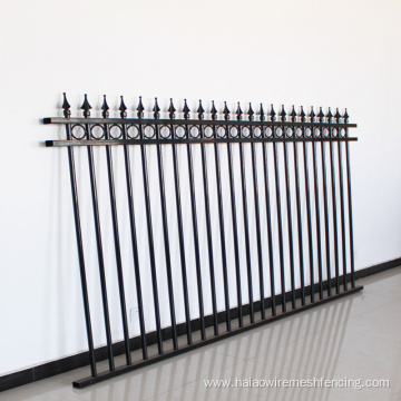 Solid black cheap victorian wrought iron fence panels